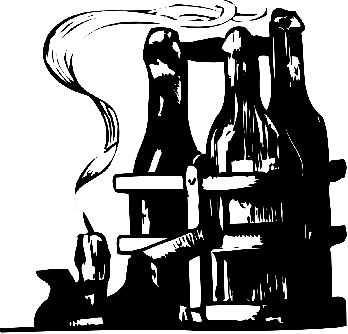 Man with Guitar Clipart: Black and White Musical Illustration
