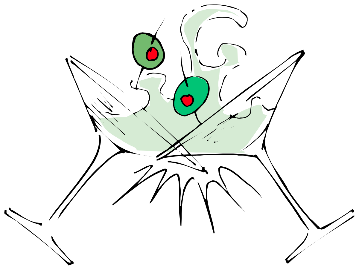 Vibrant Green and Red Face on Black Background Clipart