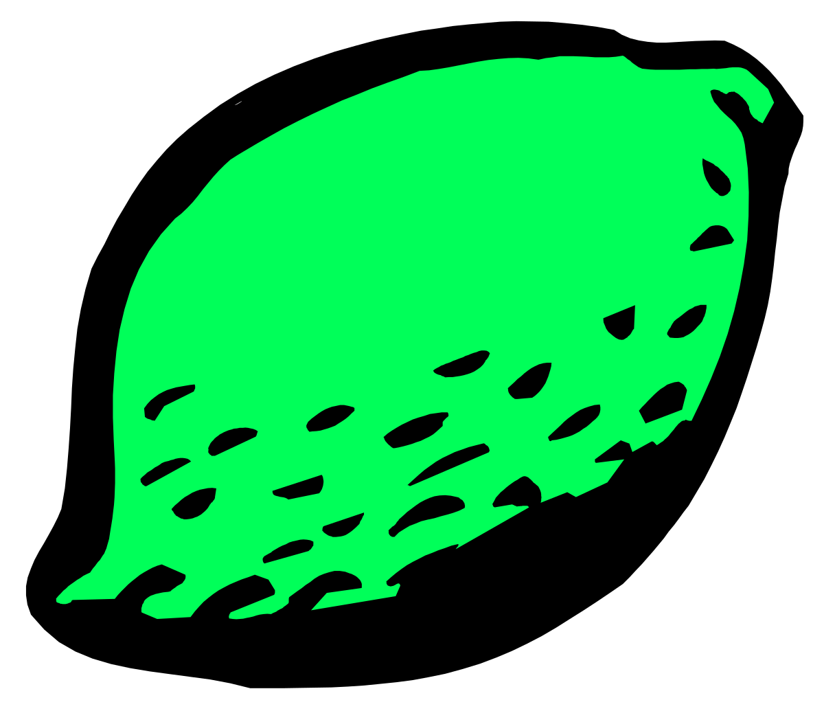 Green Leaf with Black Spots - Unique Clipart for Nature Themes