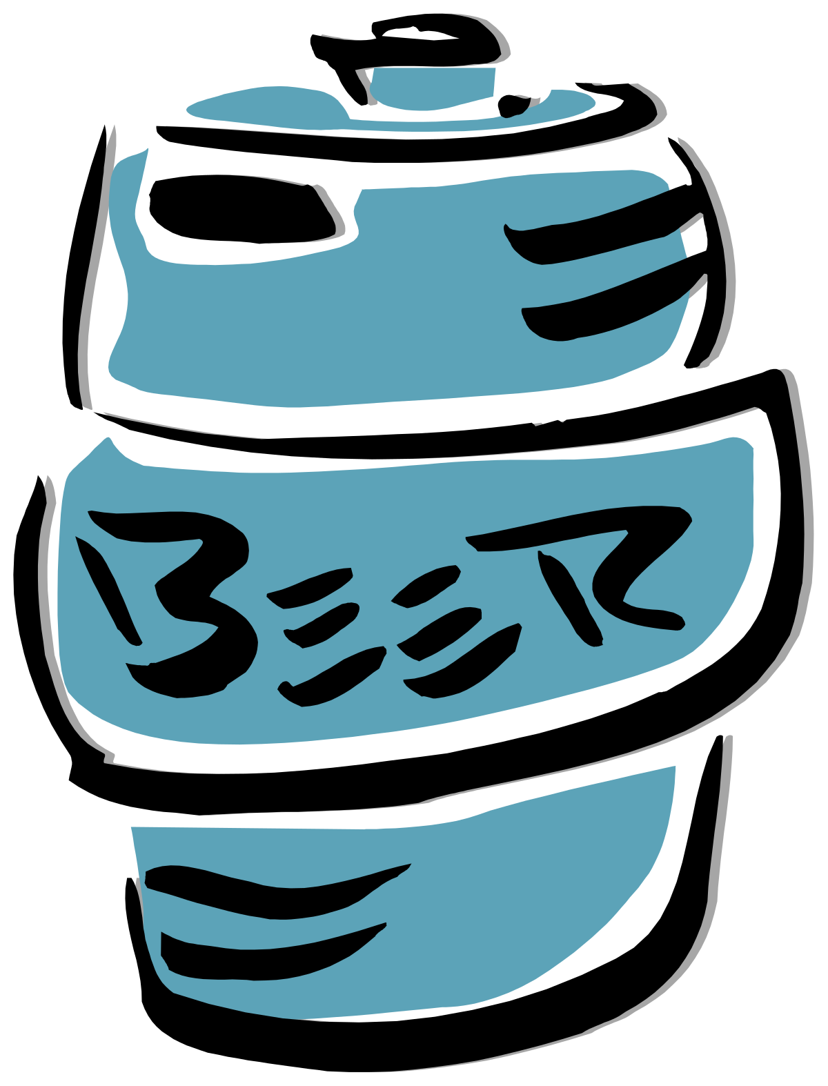 Hamburger Clipart: Vibrant Blue and Black Burger Illustration