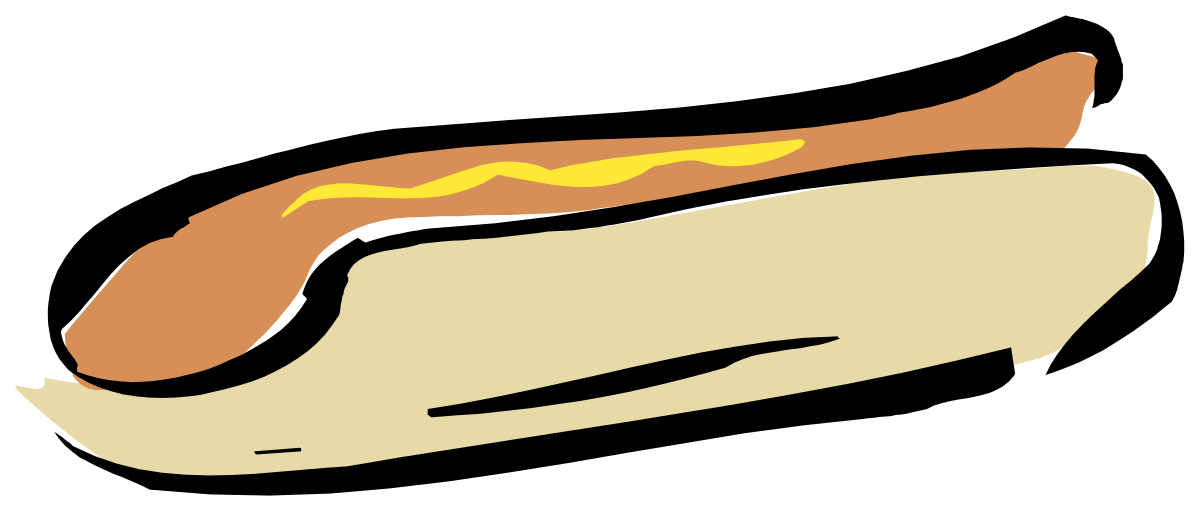 a hot dog with mustard on it clip art png transparent Hot Dog with Mustard Clipart for Delicious Designs