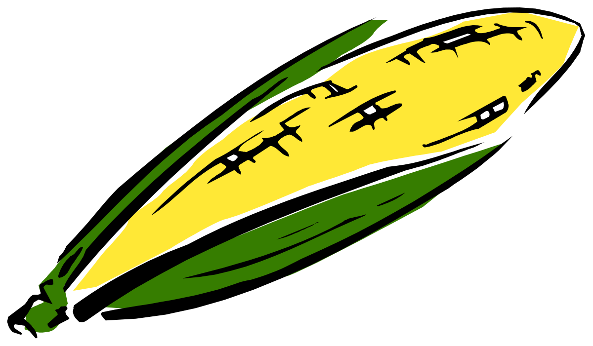 Yellow Corn Clipart on Black Background - Fresh and Vibrant