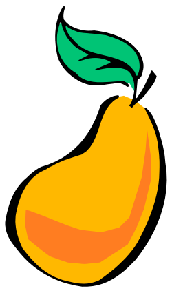Mango Fruit with Leaf Clipart: Fresh and Vibrant