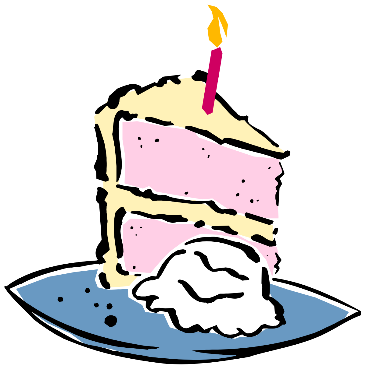 Cake with Candle Clipart - Perfect for Celebrations
