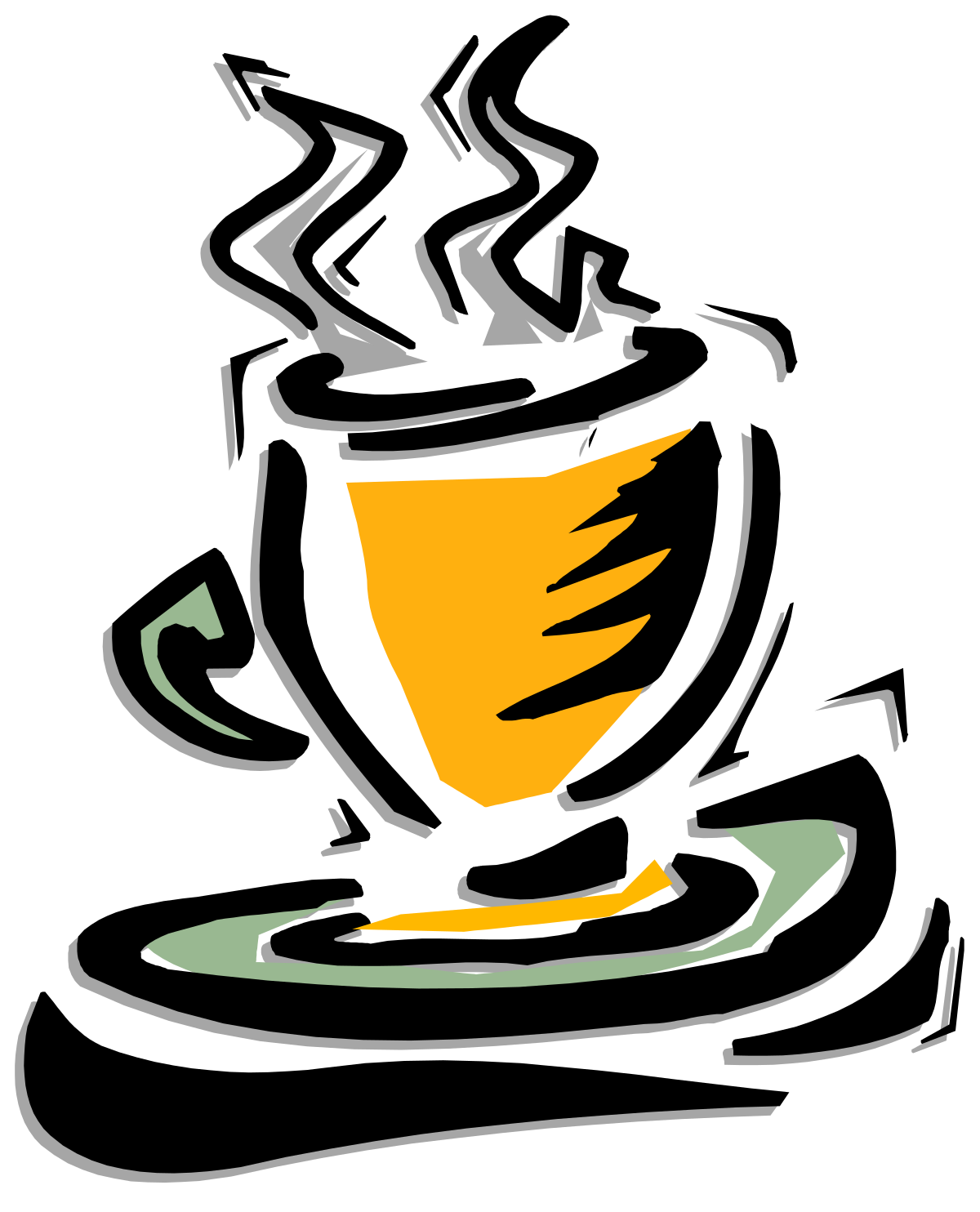 a cup of coffee with steam rising out of it clip art png transparent Coffee Cup with Steaming Aroma - Perfect Clipart for Your Projects