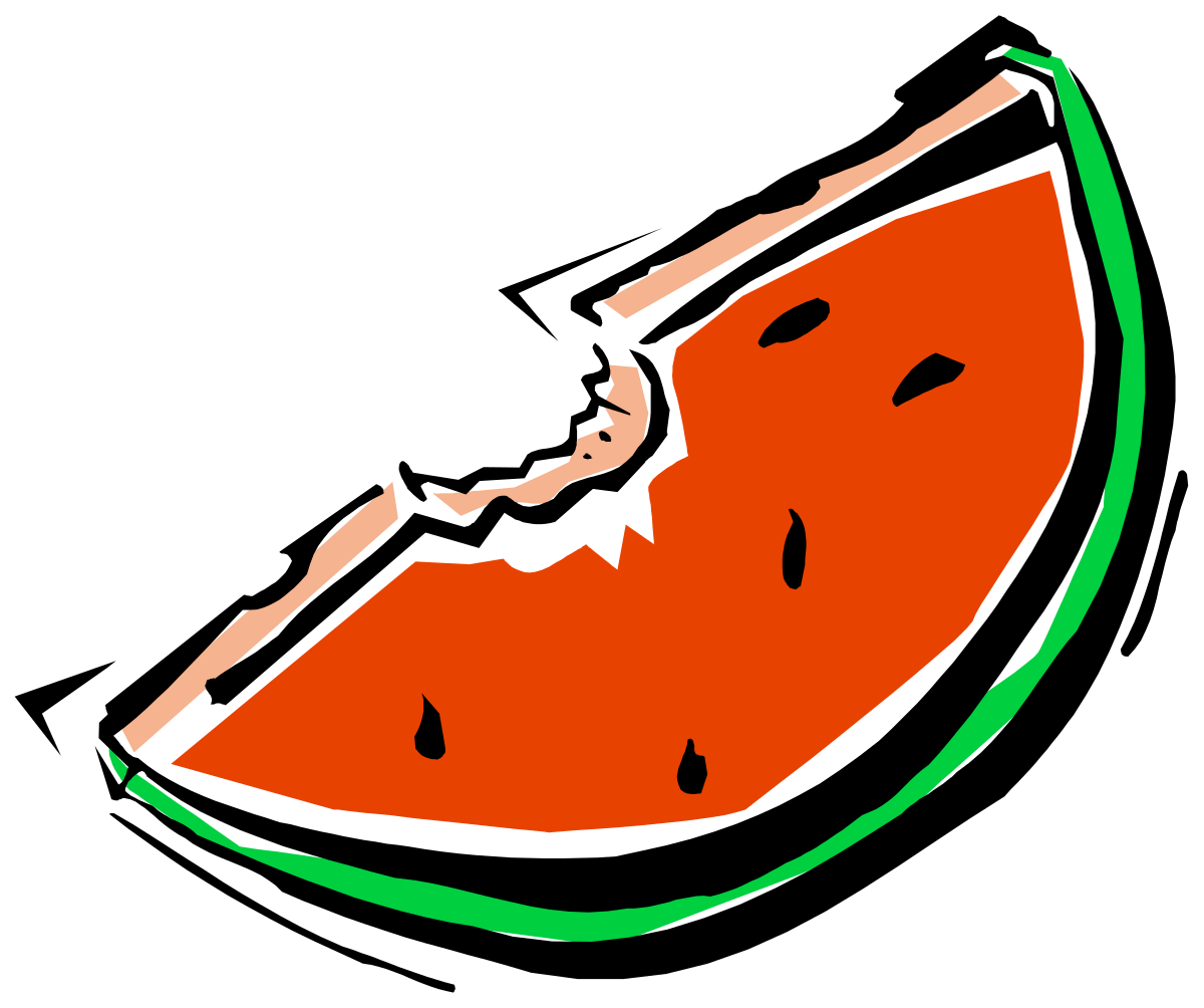 Watermelon Slice Clipart - Juicy and Refreshing Fruit Illustration