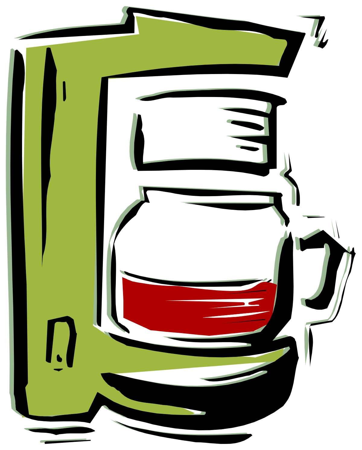 Green and Red Car Clipart with Red Tail - Vibrant Vehicle Graphics