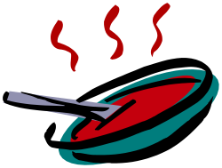 Cooking Person with Large Pan Clipart