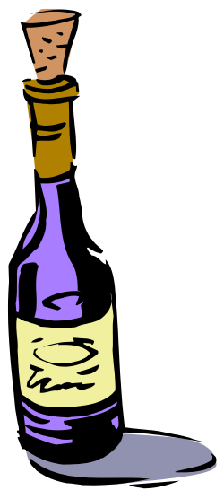 Wine Bottle Clipart: Elegant Corked Design for Any Occasion