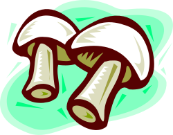 Mushroom Clipart with Two Adorable Mushrooms