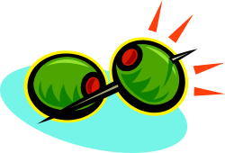 Green Olives with Red Dot Clipart for Vibrant Designs