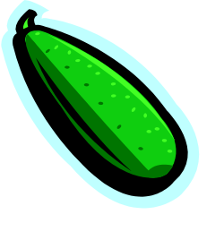 Green Pickle Clipart - Fresh and Crunchy Vegetable Graphics