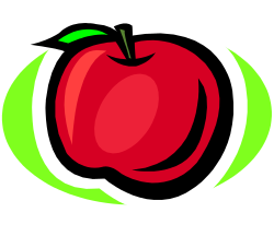 Apple with Green Leaf Clipart - Fresh and Vibrant