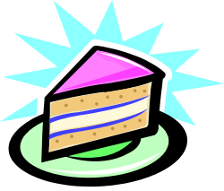 Delicious Piece of Cake on Plate Clipart for Any Occasion