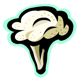 Cartoon Ice Cream Cone with Green Outline - Fun Clipart Delight