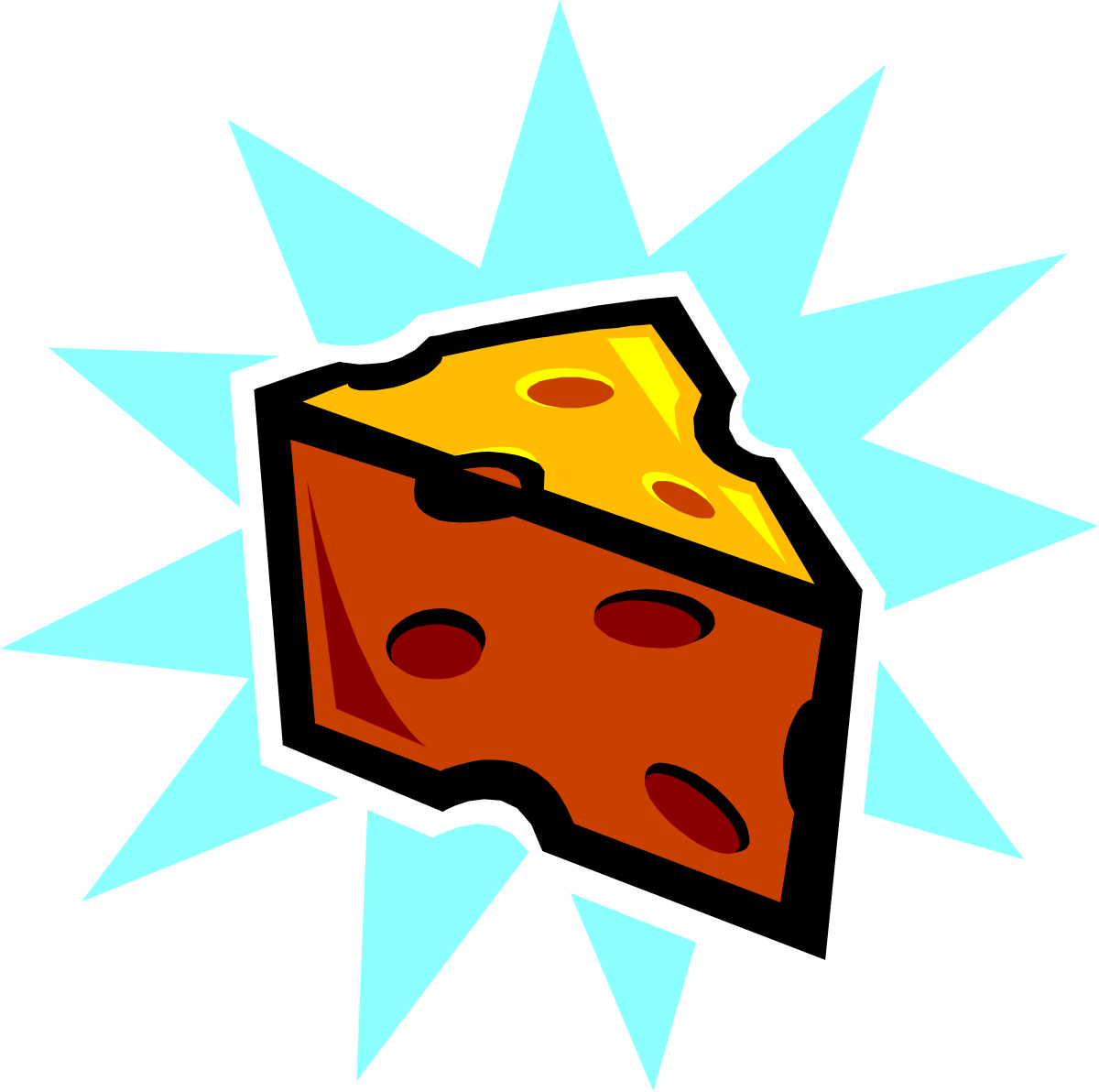 Blue Star Cheese Clipart for Fun Designs