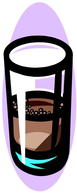 Coffee Cup Clipart with Purple Background