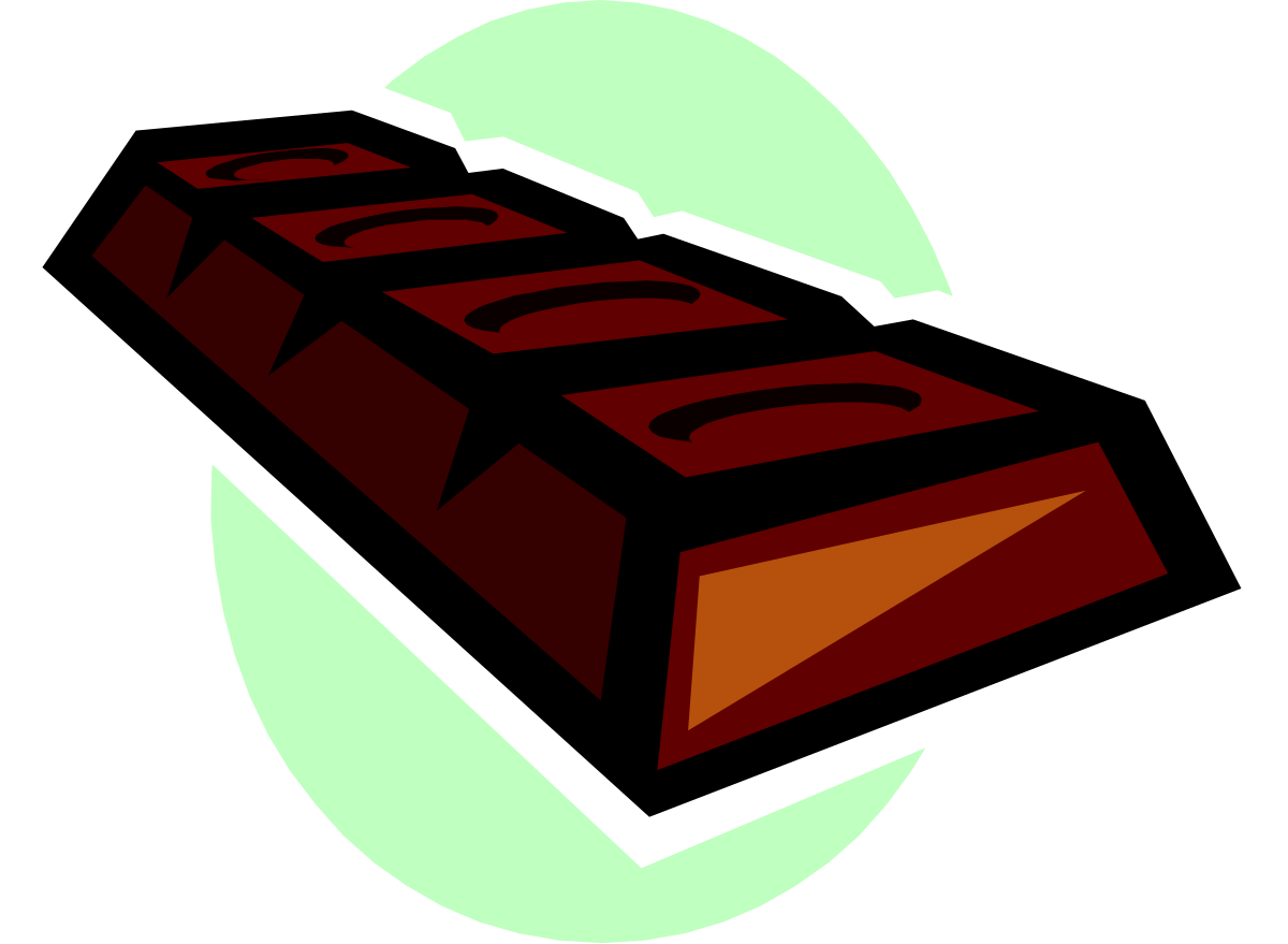 Chocolate Bar Delight with Rich Chocolate Topping Clipart