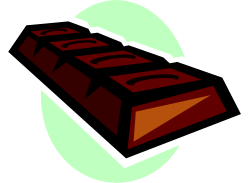 Chocolate Bar Delight with Rich Chocolate Topping Clipart