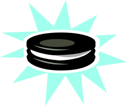 Black and White Ice Cream Clipart with Blue Star