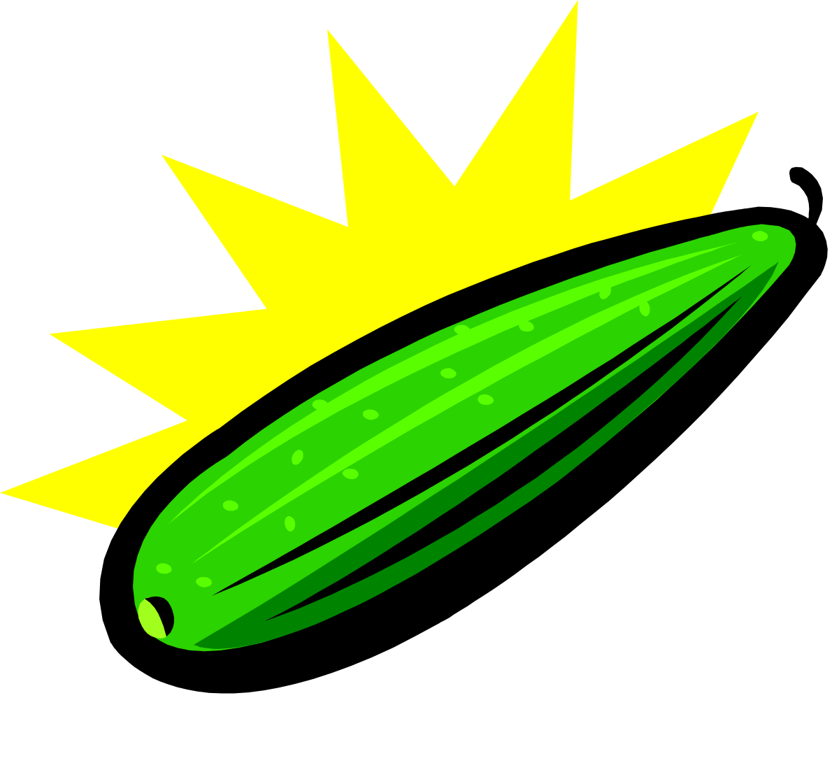 Green UFO Spaceship with Yellow Star Clipart
