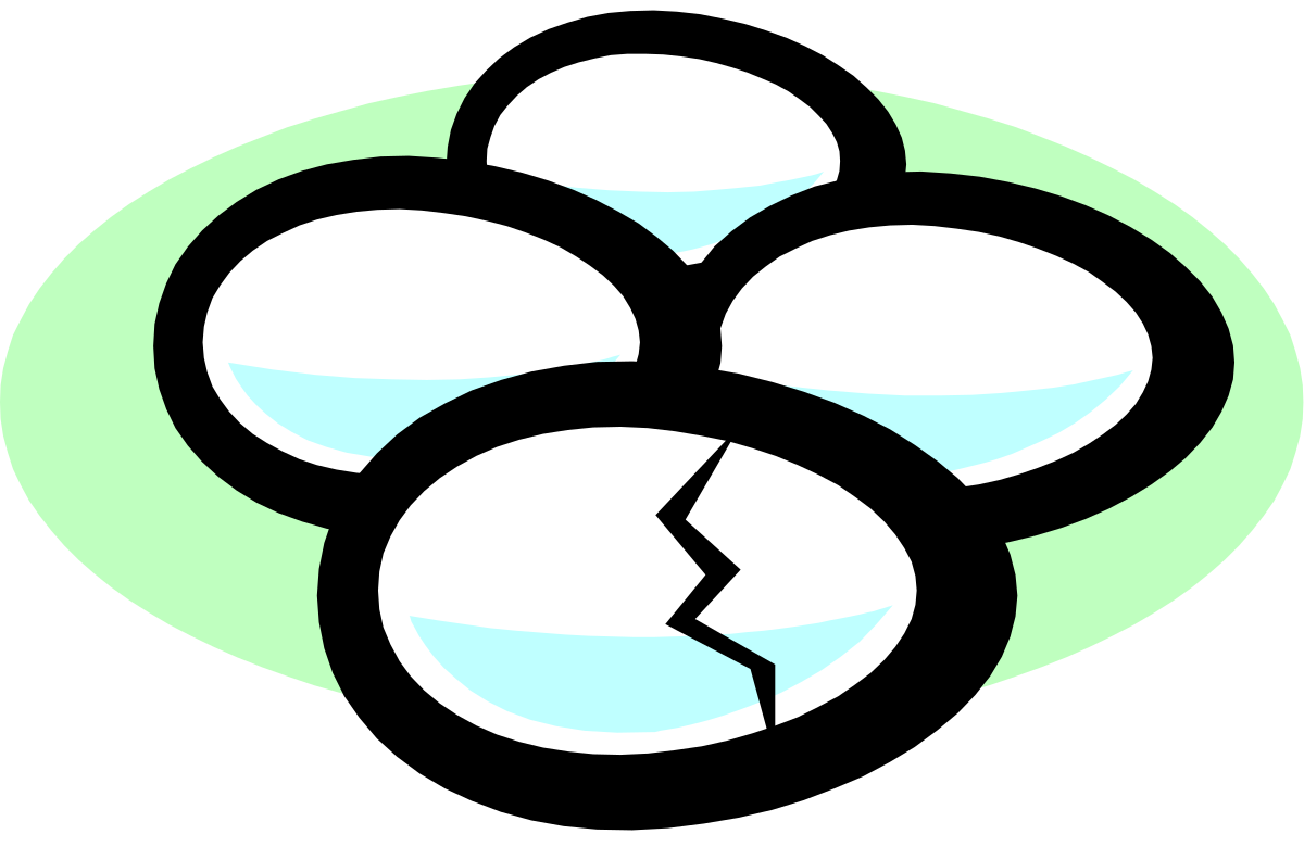 Green and White Logo Featuring a Broken Egg Clipart