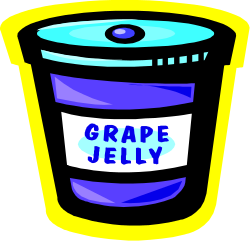 Grape Jelly Bucket Clipart with Blue Lid for Fun Illustrations
