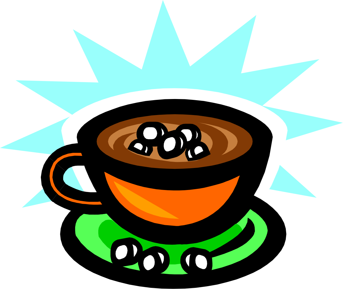 Coffee Cup with Green Sauce Clipart: Fresh and Flavorful