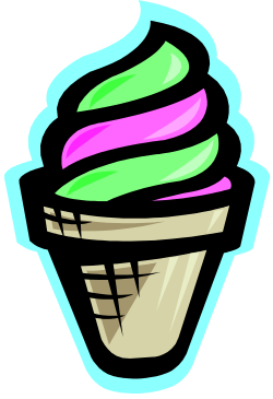 Cupcake Delight: Pink and Green Frosting Clipart