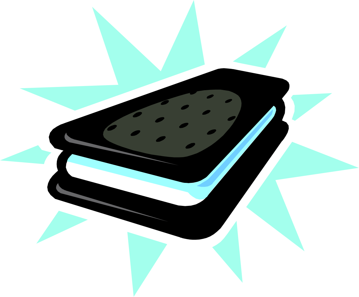 a black and white book with a green star clip art png transparent Black and White Book with Green Star Clipart - Versatile Visuals for Your Projects