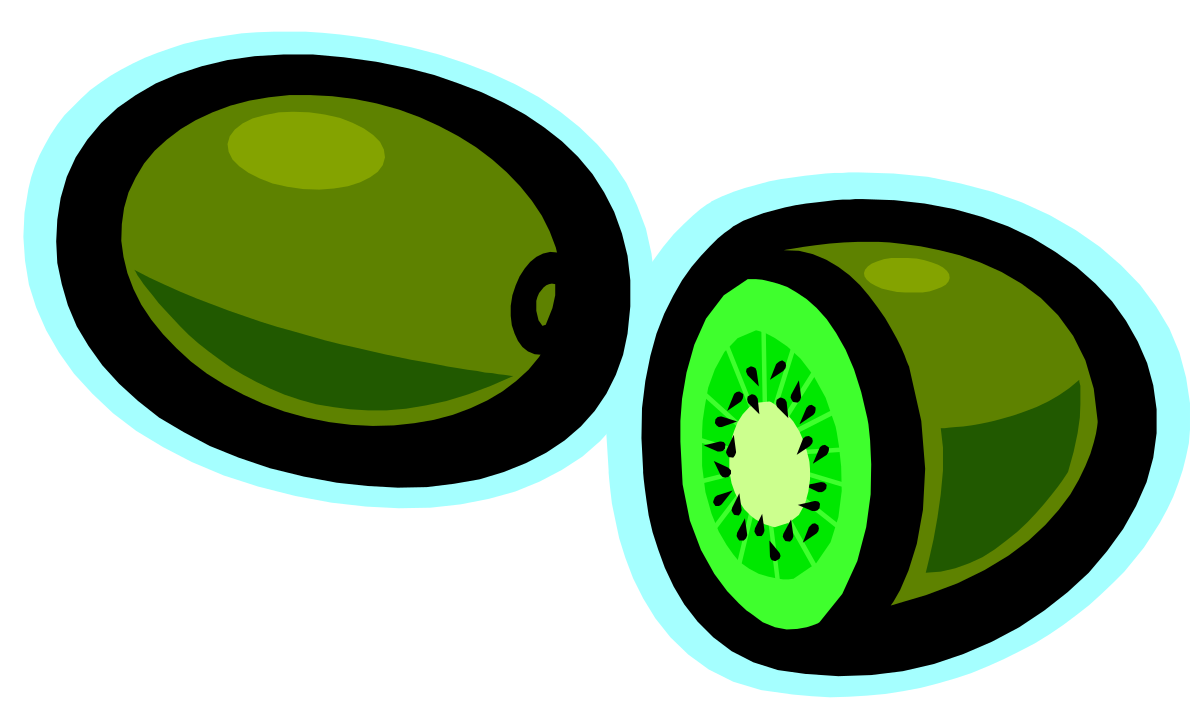 Green Avocado Halves Clipart for Fresh Recipes