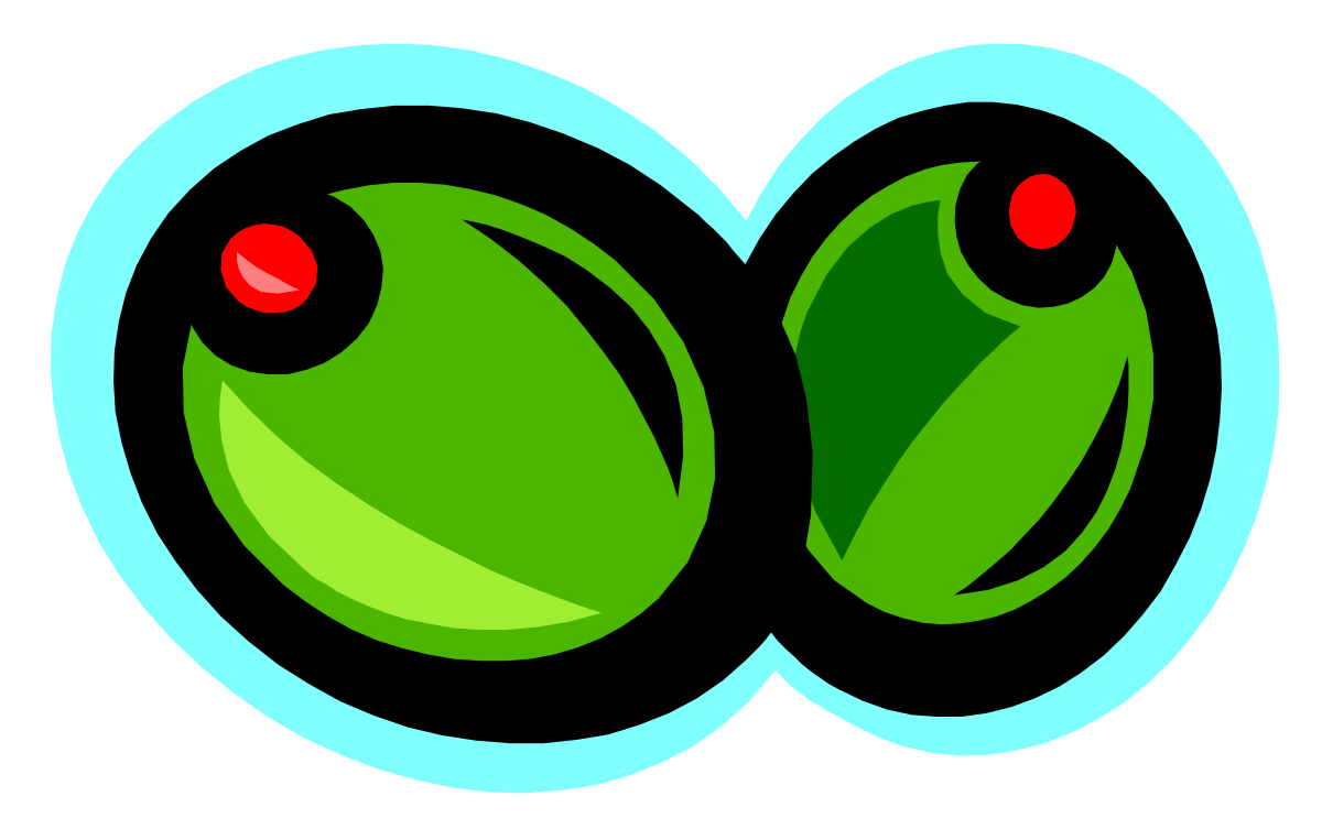 a green icon with two red eyes clip art png transparent Green Icon with Red Eyes - Unique Clipart Design