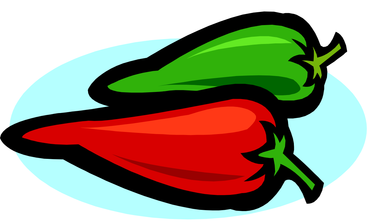 a chili pepper with a green pepper on top clip art png transparent Chili Pepper with Green Pepper Clipart: Fresh and Flavorful Illustrations