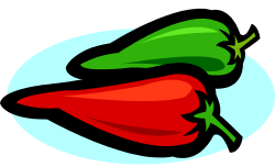 Chili Pepper with Green Pepper Clipart: Fresh and Flavorful Illustrations