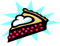 Cherry Pie Slice Clipart - Delicious Dessert Illustration