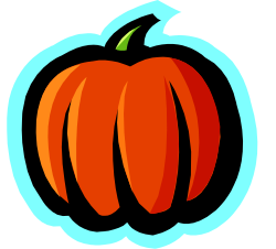 Pumpkin Clipart with Green Stem - Perfect for Fall Themes