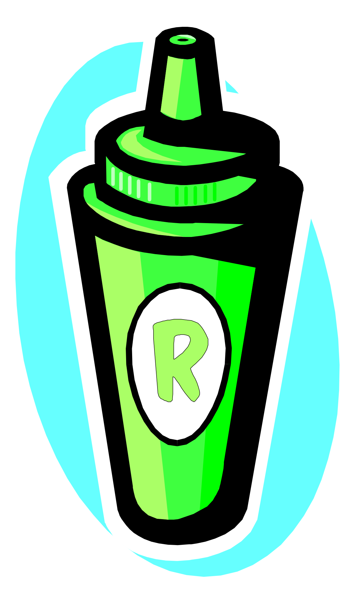 Green Cup with White Arrow - Stylish Clipart for Your Projects
