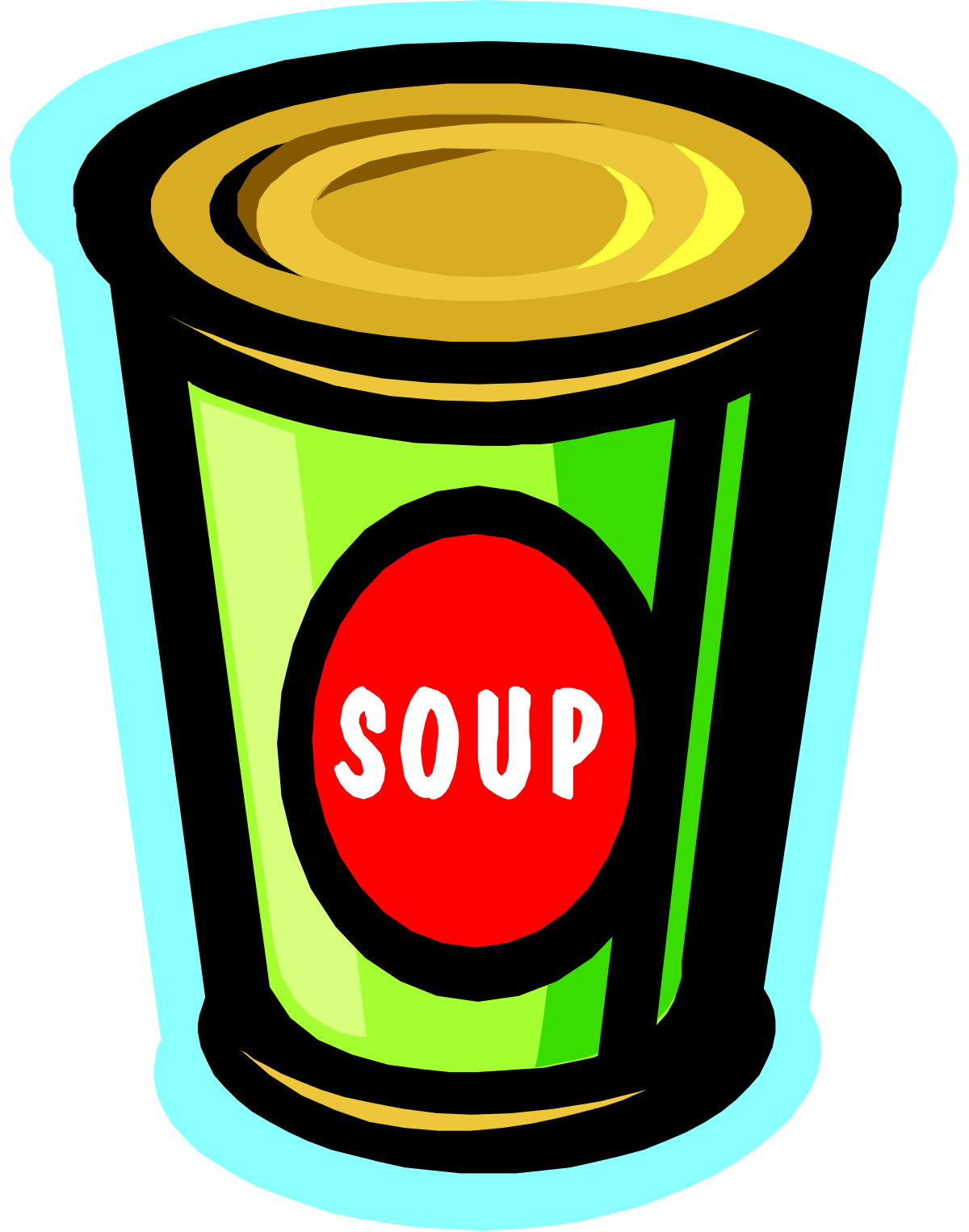 Can of Soup with Red Button Clipart