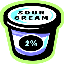 Sour Cream Cup Clipart for Culinary Creations