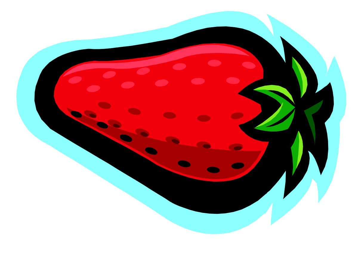 a strawberry with a green leaf on it clip art png transparent Strawberry Clipart with Green Leaf - Fresh and Delicious Design