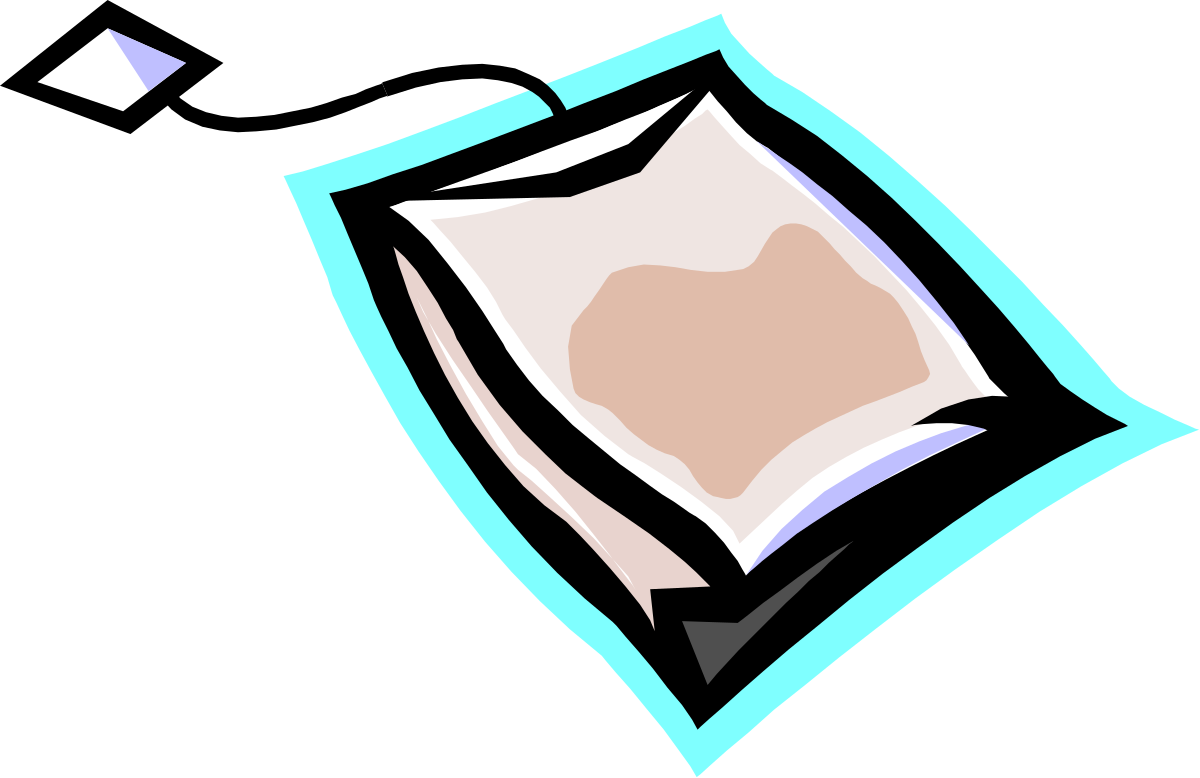Blue and White Bag Clipart on Black Background