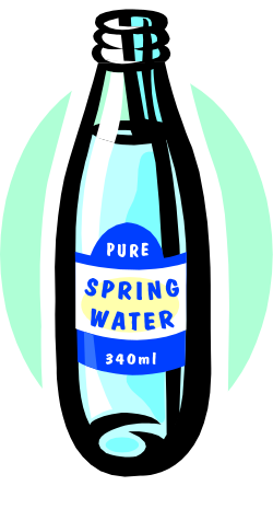 Pure Water Clipart: Refreshing Bottle Illustration