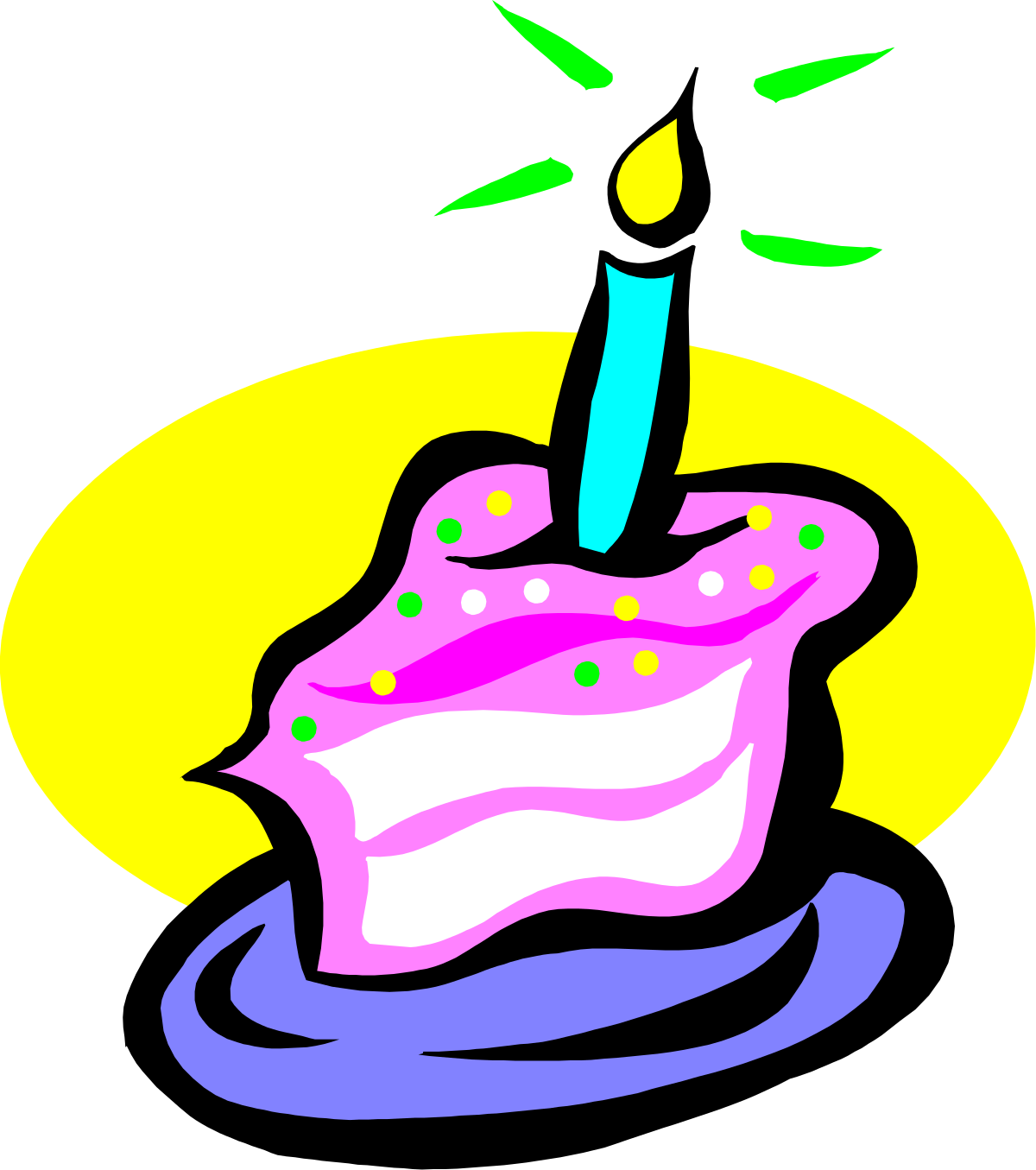 a birthday cake with a candle on top clip art png transparent Birthday Cake Clipart with Candle: Celebrate in Style