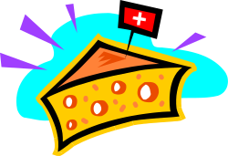 Cheese Delight with Swiss Flag Clipart  Perfect for Culinary Designs