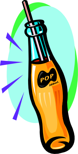 Soda Bottle with Straw Clipart: Refreshing Beverage Illustration