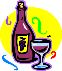 Wine Bottle and Glass Clipart: Perfect for Celebrations