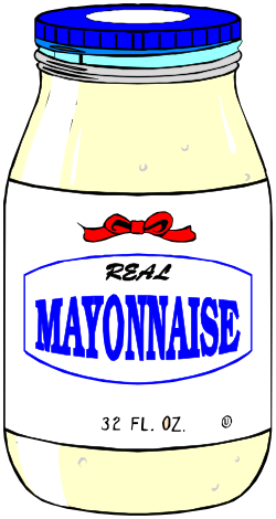 Mayonnaise Jar with Red Bow Clipart - Perfect for Culinary Creations