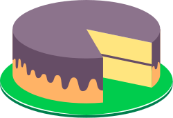 Cake Slice Missing Clipart - Delicious Dessert Illustration
