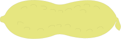 Yellow Apple on Black Background Clipart