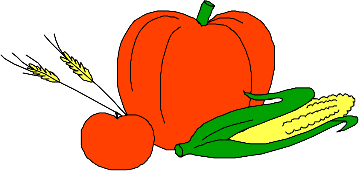 Red Pepper, Green Pepper, and Corn Clipart - Vibrant Vegetables for Your Projects
